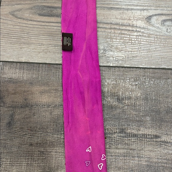 Coach Reversible Purple Heart Twilly Scarf - Picture 7 of 7